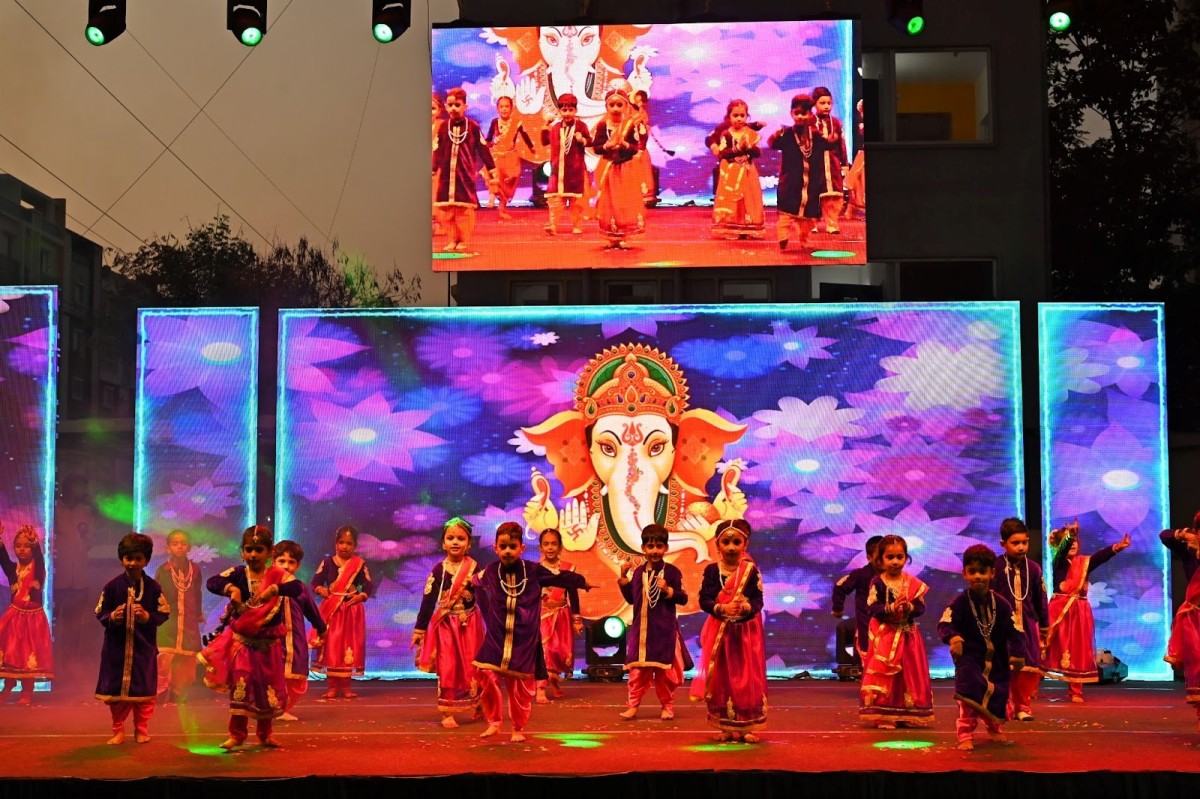 Kids performing in the Kidzonia Annual Day | International Preschool in Hyderabad